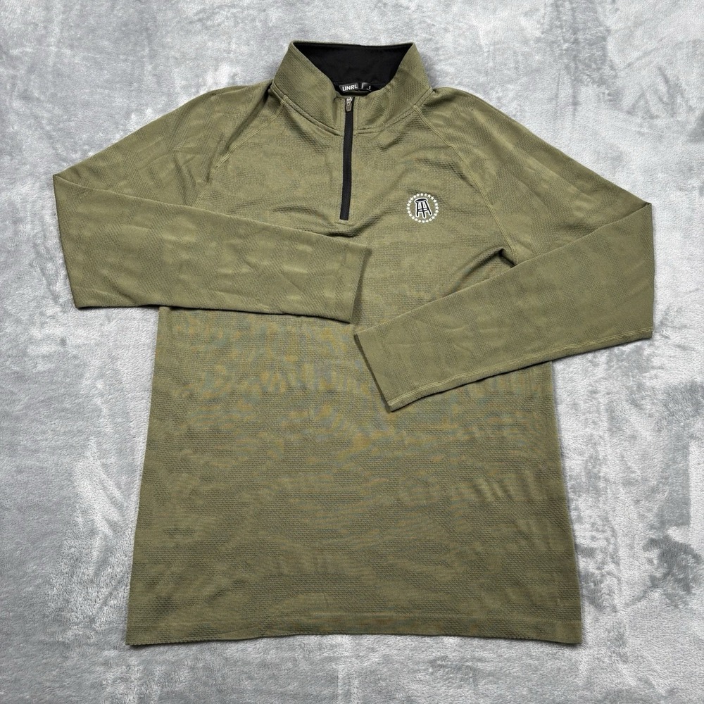 Unrl Barstool Golf Pullover Mens Small Green 1/4 Zip Elite Golf Stretch